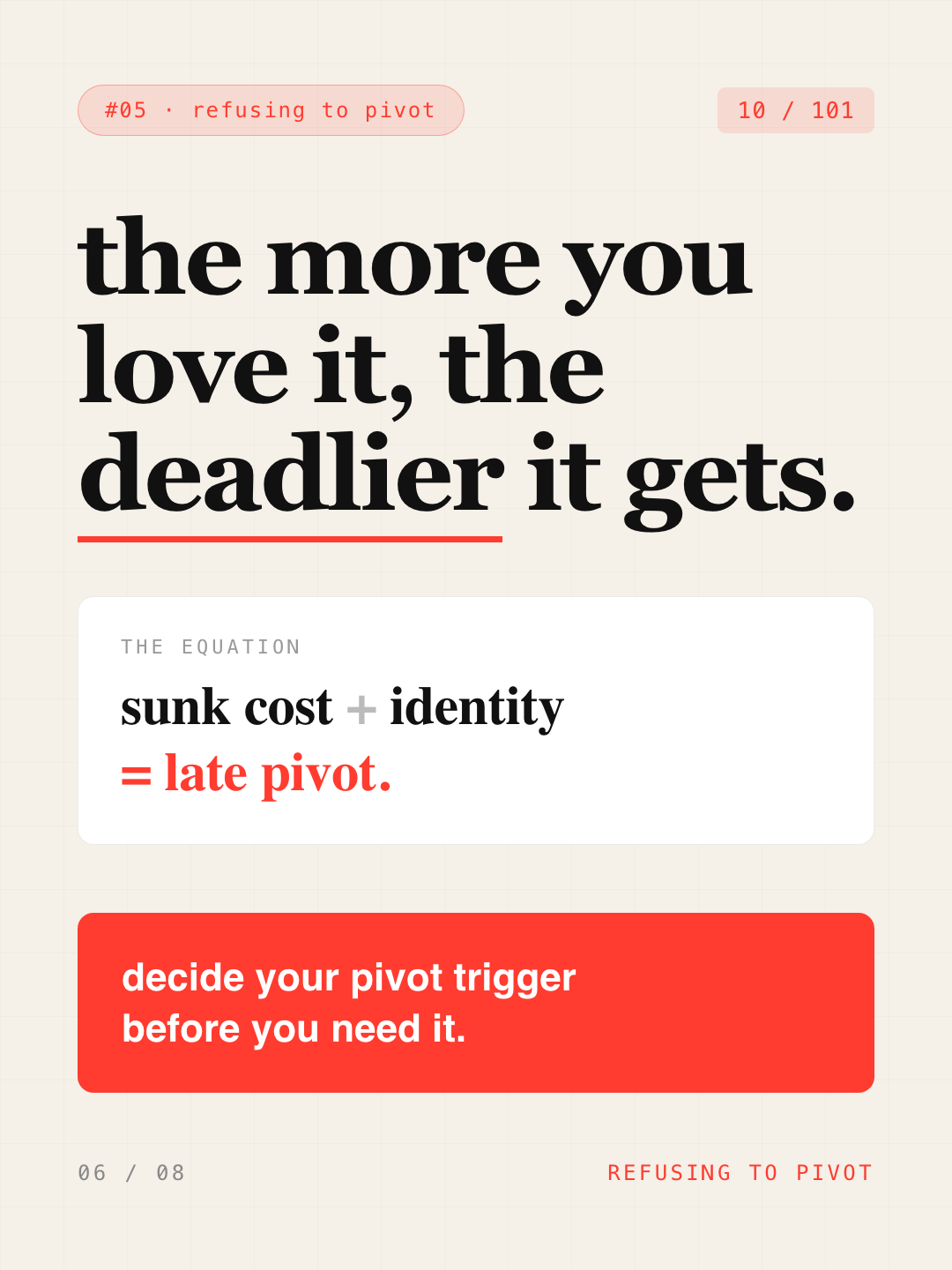 Card 6 — The more you love it, the deadlier